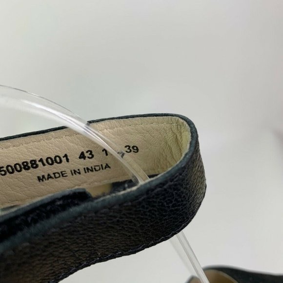 FLY London Black Wedge Ankle Strap Sandals - Picture 4 of 8